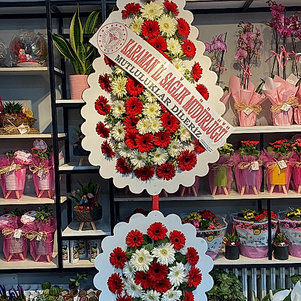  Burdur Çiçek Siparişi - CANLI CELBERADAN ÇİFLİ ÇELENK