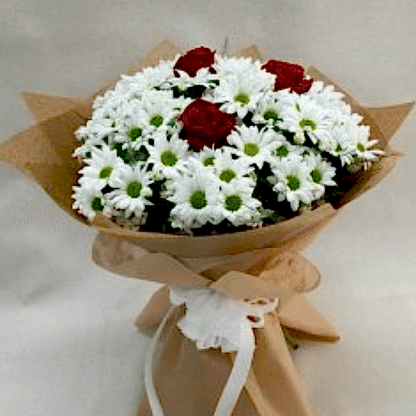 Burdur Çiçekçi - BEYAZ PAPATYA 3 GÜL