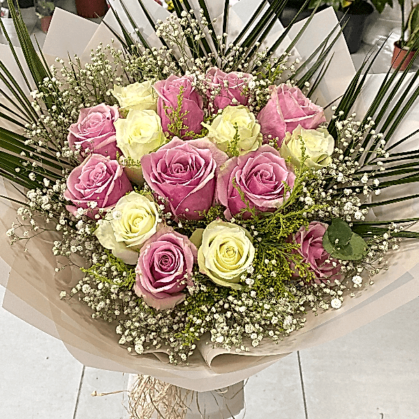 Burdur Çiçekçi - İTHAL PEMBE & BEYAZ GÜL
