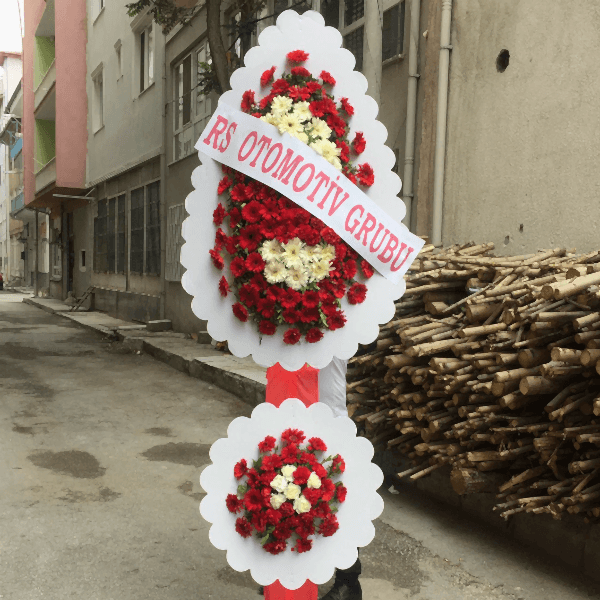  Burdur Çiçek Gönder - CANLI CELBERADAN ÇİFLİ ÇELENK