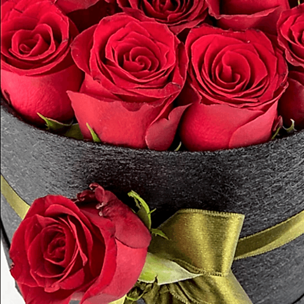  Burdur Çiçek Gönder -  Kırmızı renk güller siyah kutu içerisinde