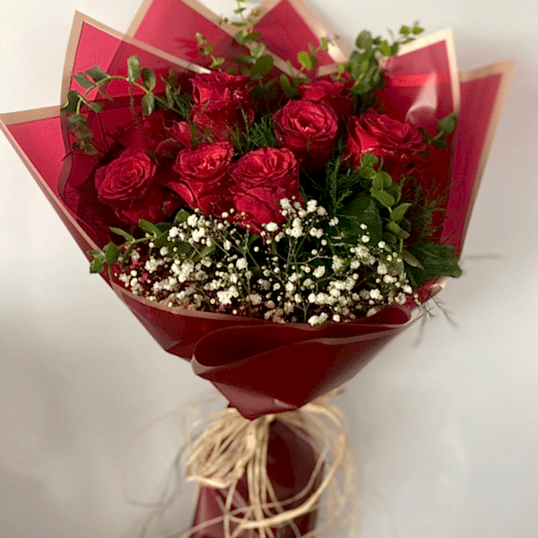  Burdur Çiçek - 9 Adet Kırmızı Gül