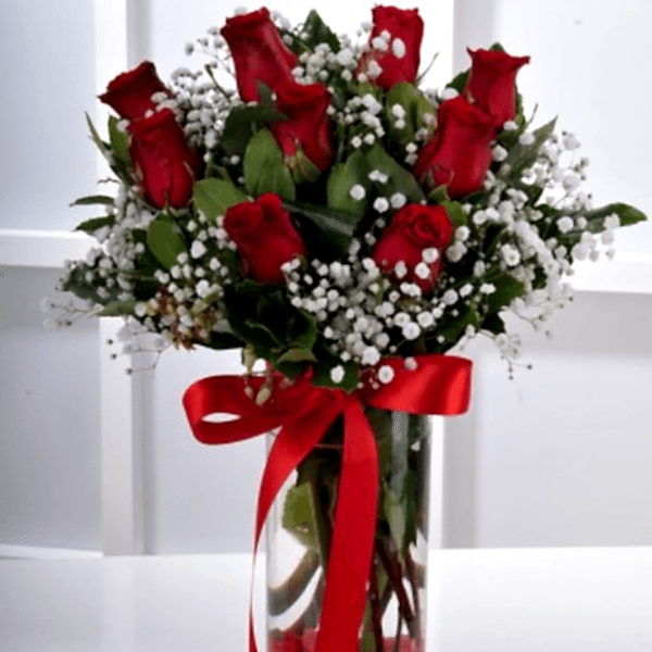 Burdur Çiçek Gönder - 9 KIRMIZI GÜL ARAJMANI