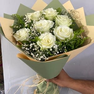 Burdur Çiçekçi - 7 BEYAZ GÜL