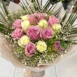 Burdur Çiçekçi - İTHAL PEMBE & BEYAZ GÜL