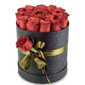  Burdur Çiçek Gönder -  Kırmızı renk güller siyah kutu içerisinde
