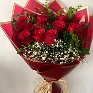  Burdur Çiçek - 9 Adet Kırmızı Gül