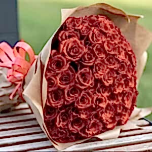 Burdur Çiçekçi - 50 KIRMIZI GÜL