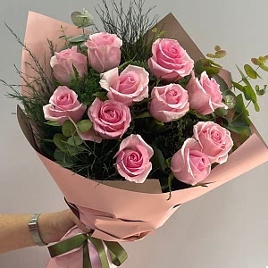 Burdur Çiçekçi - 11 ADET PEMBE İTHAL GÜLLER